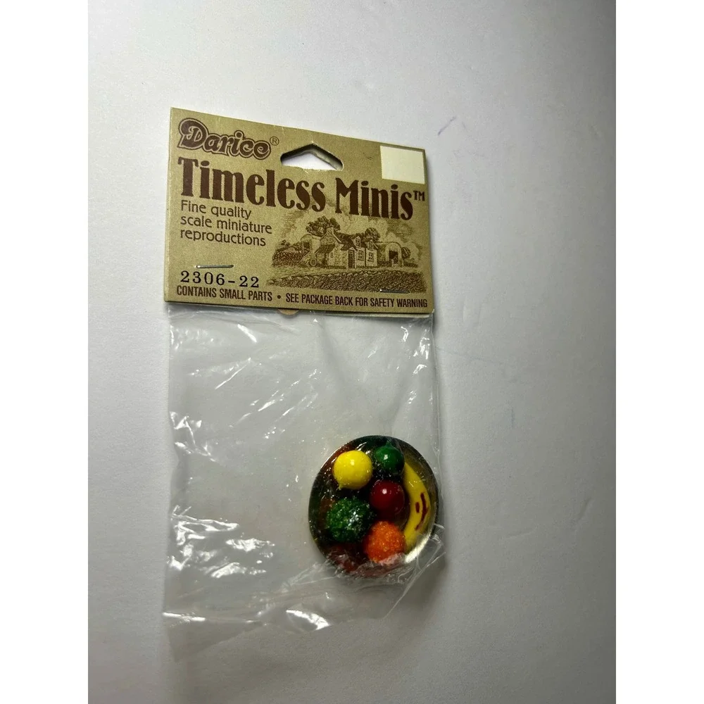 Darice Timeless Minis Fruit Plate Scale Miniature Dollhouse 2306-22 New